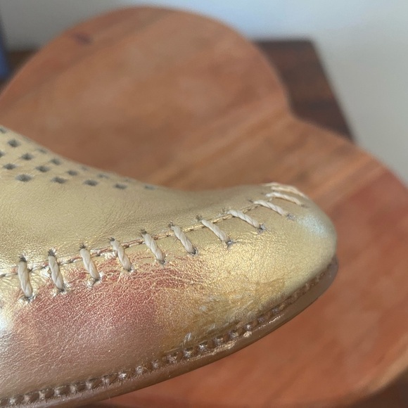 Vintage Compulsion Dress Gold Fringe Moccasin Boot Size 7.5 - Picture 11 of 14